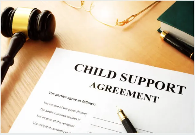 Picture of a child support agreement.